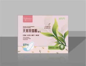 茶粉卫生巾包装