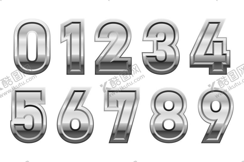 编号：27418909172249037361【酷图网】源文件下载-银色数字