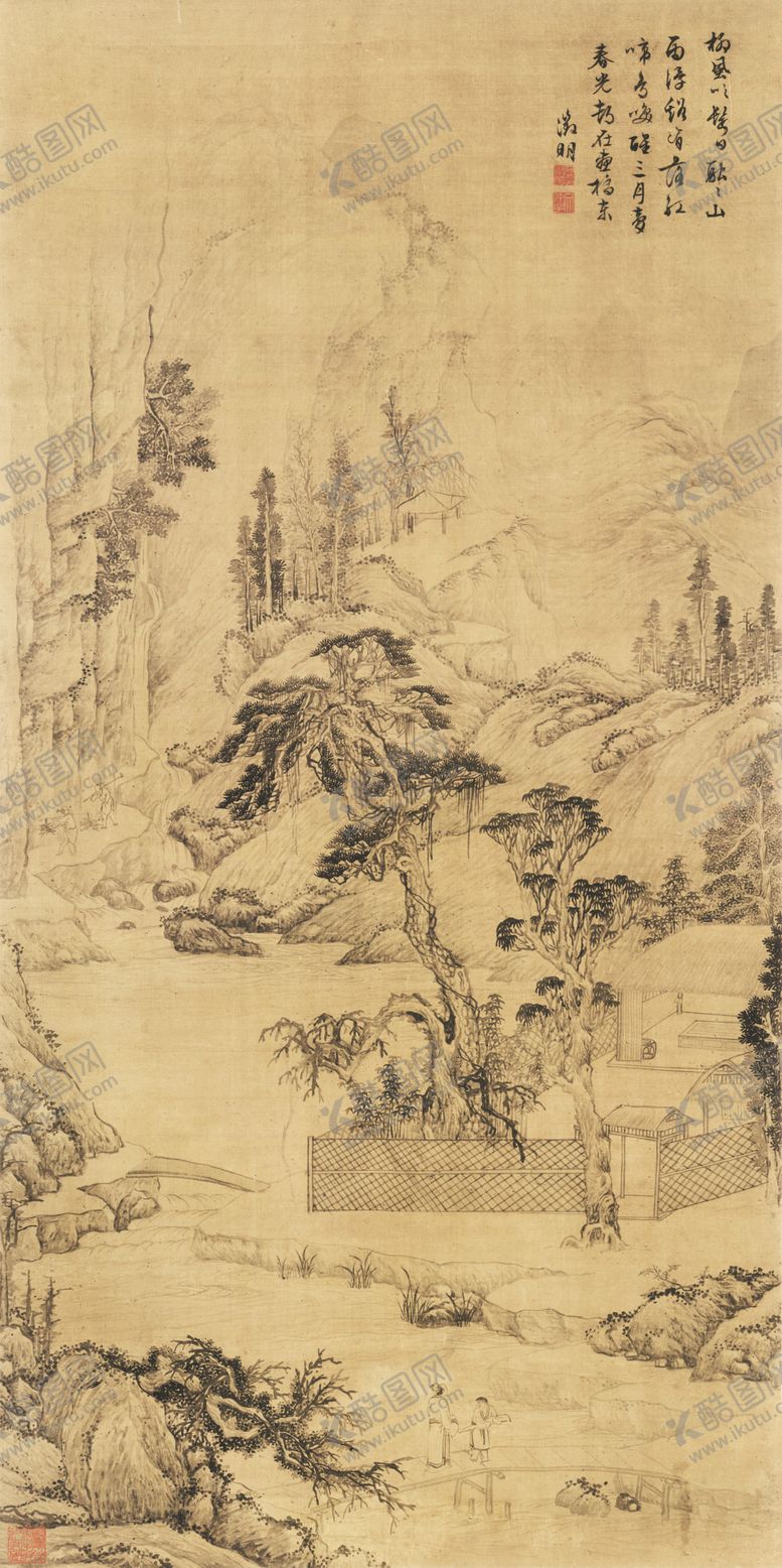 编号：89430706232117472515【酷图网】源文件下载-文征明携琴访友图