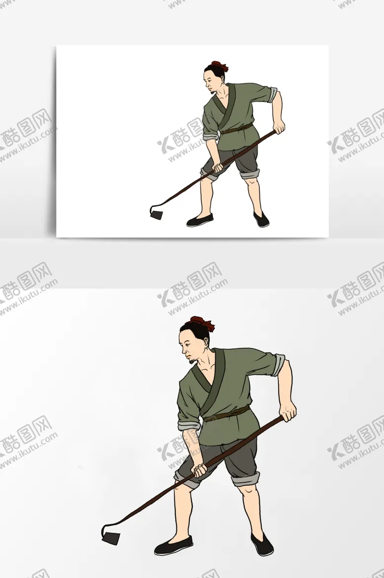 编号：25744706270206108182【酷图网】源文件下载-淡彩人物国画