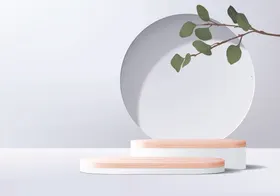 电商产品展台海报几何活动