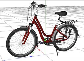 C4D模型自行车