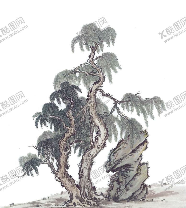 编号：27835106242049517005【酷图网】源文件下载-水墨中国风迎客松