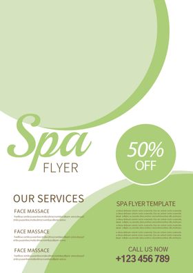 瑜伽spa简约海报