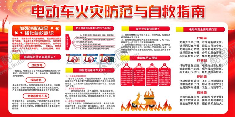 编号：71813301201612181442【酷图网】源文件下载-电动车火灾防范与自救指南