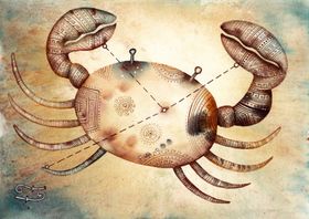 手绘插画复古星座图星座画