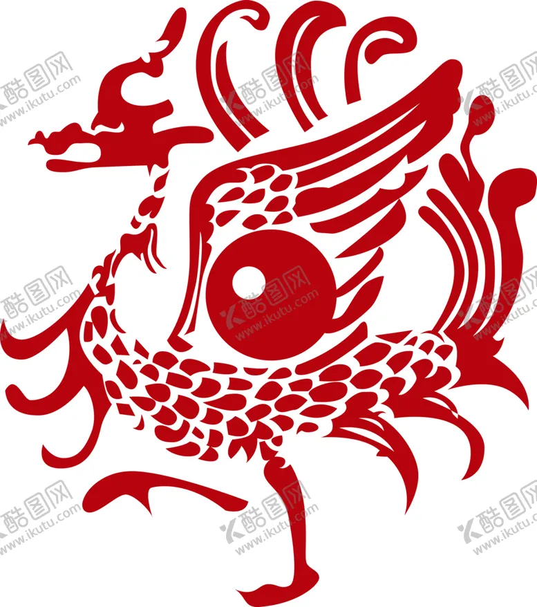 编号：18136906242150221494【酷图网】源文件下载-凤凰古代凤复古龙凤图腾