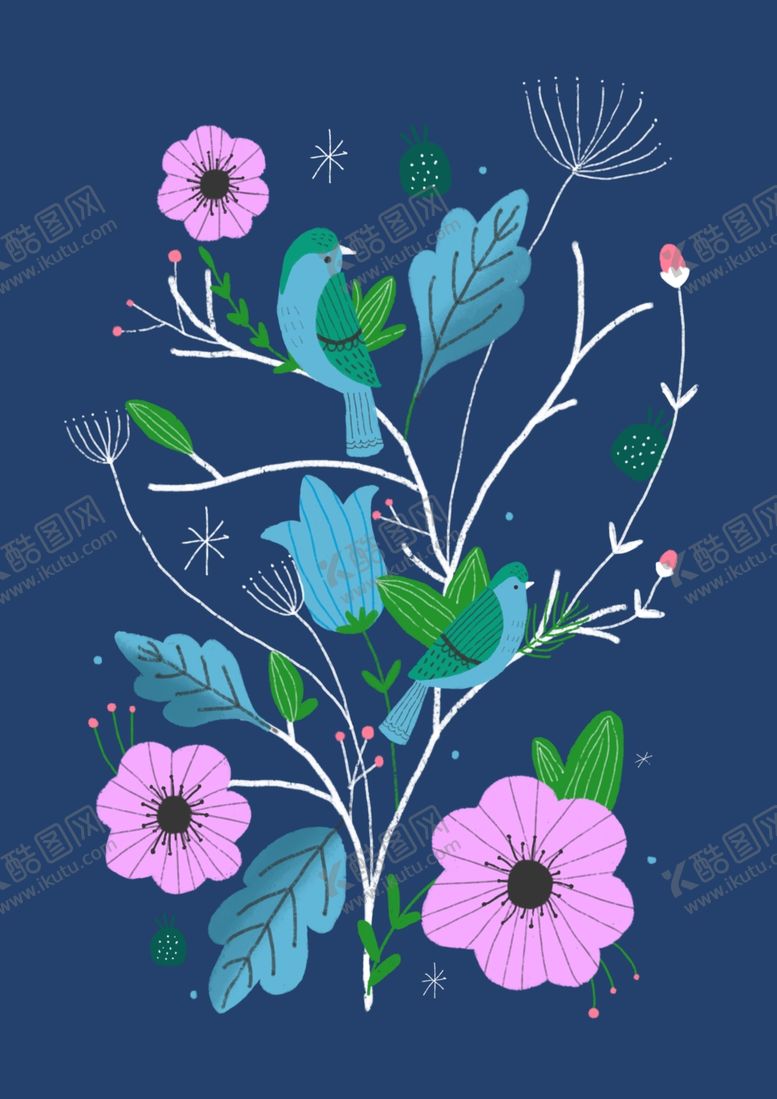 编号：68507806270348135004【酷图网】源文件下载-鸟动物插画