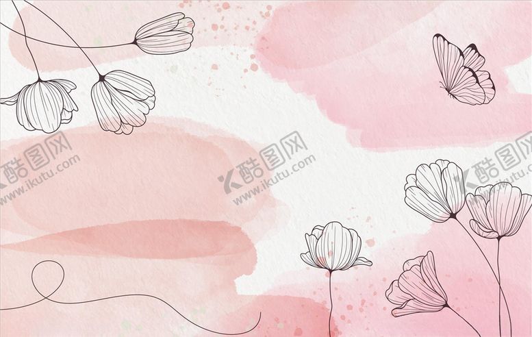 编号：68282007070224582972【酷图网】源文件下载-手绘荷花背景