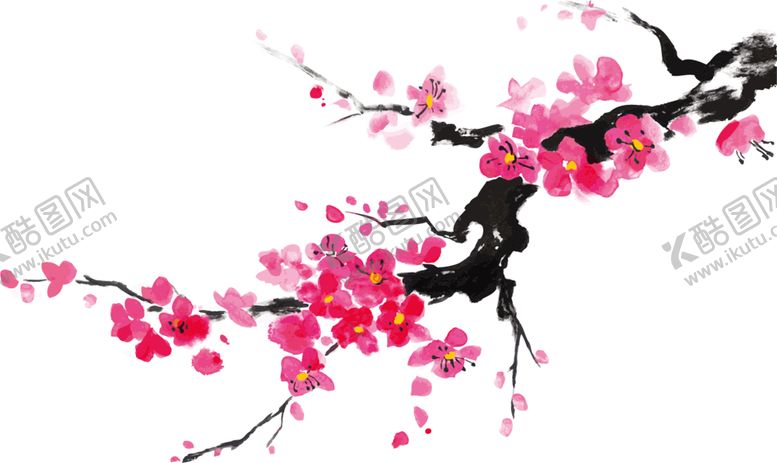 编号：59339505040216247414【酷图网】源文件下载-中国风水墨梅