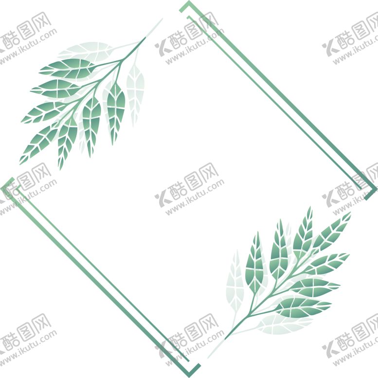 编号：11916105190407488093【酷图网】源文件下载-线框叶子