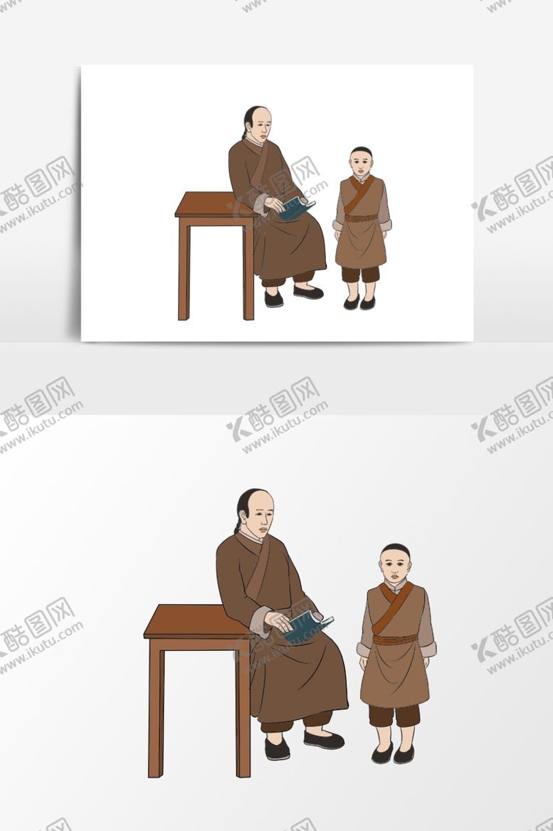 编号：78521507030300169749【酷图网】源文件下载-淡彩国画人物