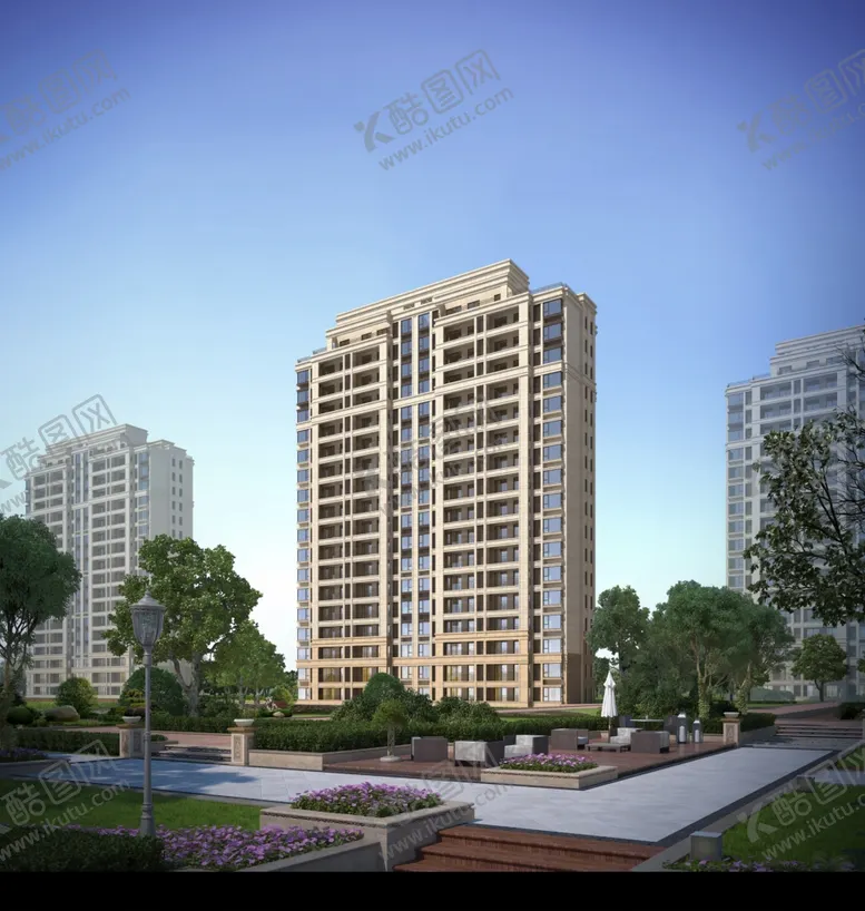 编号：50060009241048408060【酷图网】源文件下载-小区园林景观效果图