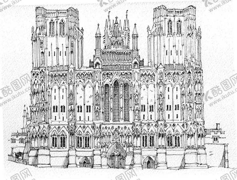 编号：43437609271959125832【酷图网】源文件下载-水彩建筑插画