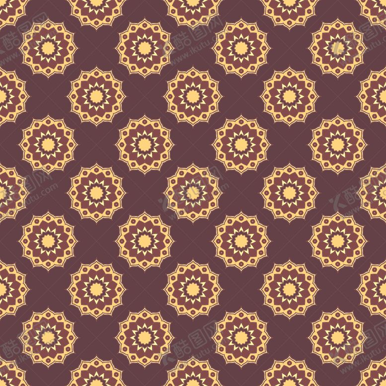 编号：10691009090700381756【酷图网】源文件下载-无缝花纹曼陀罗