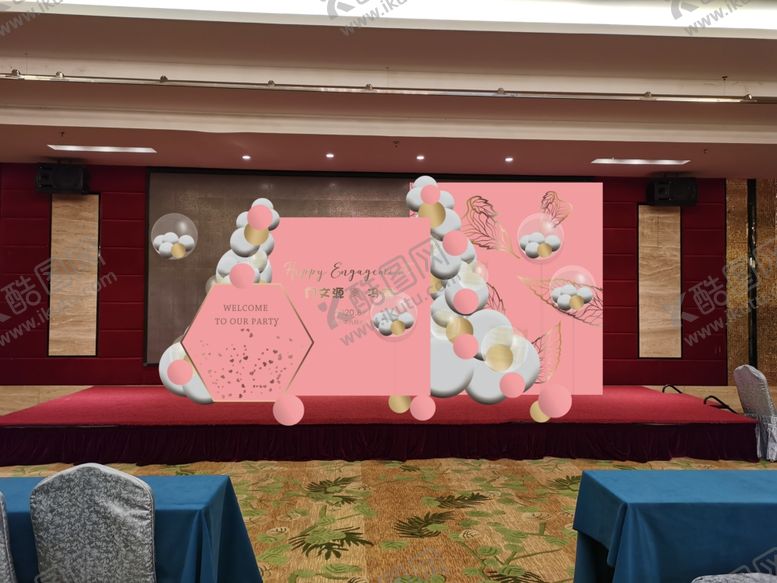 编号：87989805120955361723【酷图网】源文件下载-气球墙背景板餐厅舞台生日