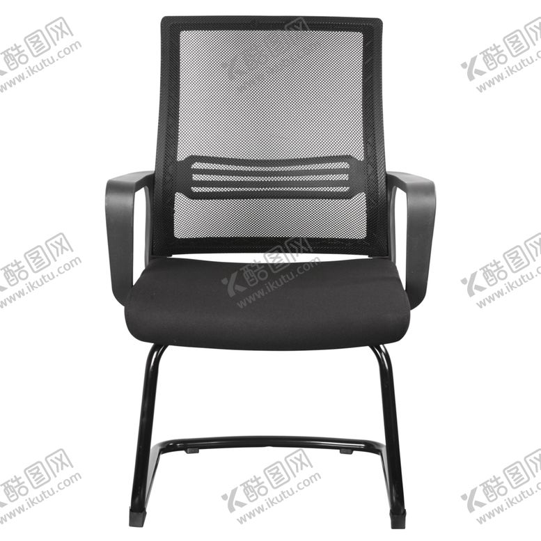 编号：76665709191828572583【酷图网】源文件下载-纯黑色时尚办公椅正面