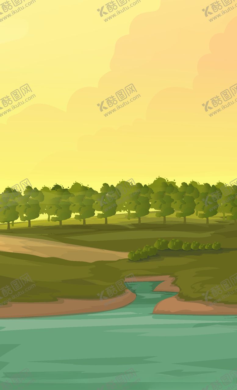 编号：42871210071305391389【酷图网】源文件下载-卡通风景