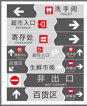 超市吊牌超市指示牌标识牌