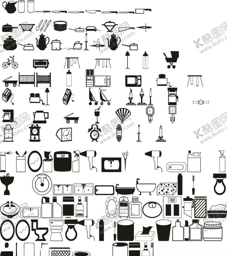 编号：92037110101129173172【酷图网】源文件下载-生活用品矢量图