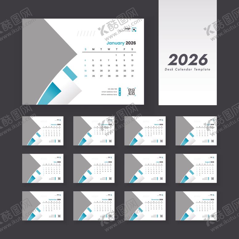 编号：21226009211955368849【酷图网】源文件下载-2026台历模板