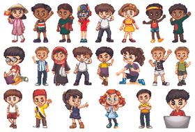 矢量儿童集合