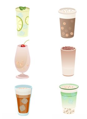 美味夏日奶茶系列产品实物