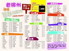 烧烤传单点菜单DM