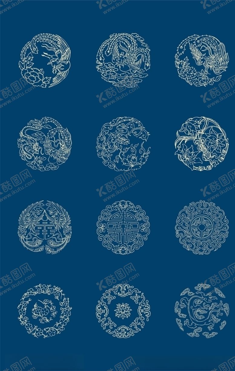 编号：37312010211843238366【酷图网】源文件下载-中国风古典花纹边框素材