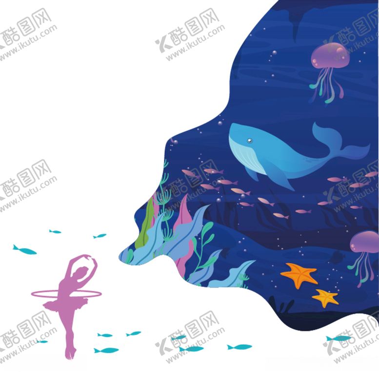 编号：61488709090224425796【酷图网】源文件下载-芭蕾的海底世界