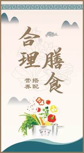 食堂文化海报厉行节约餐厅挂画