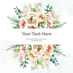水彩花卉插画图案包装纸图案印图案