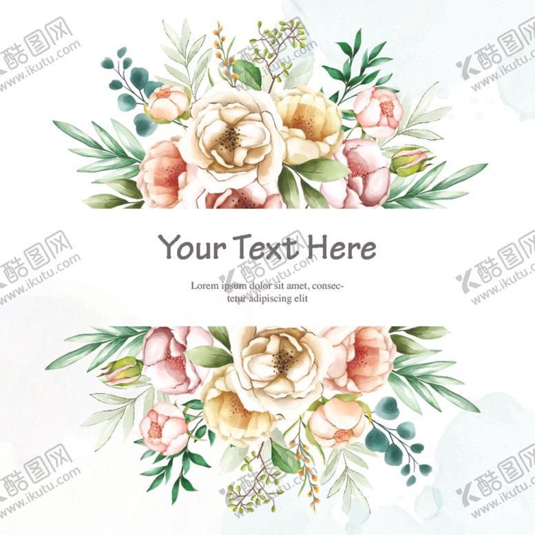 编号：64893907030500177516【酷图网】源文件下载-水彩花卉插画