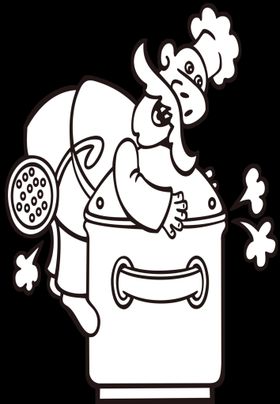 卡通画描图涂色简笔
