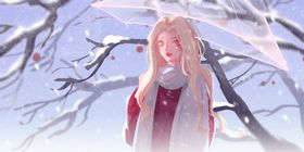 雪中少女