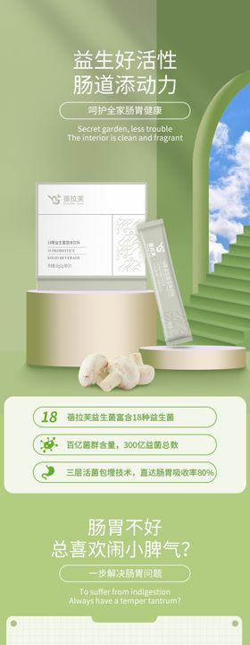 肠道益生菌包装盒展开图