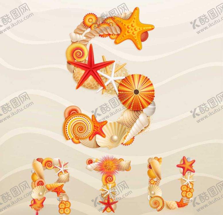 编号：92151110070626576856【酷图网】源文件下载-海洋生物字母