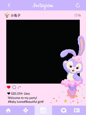 芭蕾兔相框