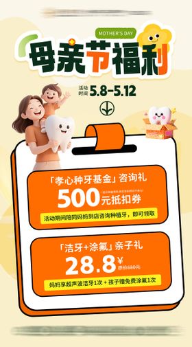 口腔母亲节活动海报