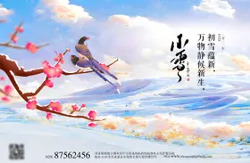 小雪节气海报梅花冬天中式二十四