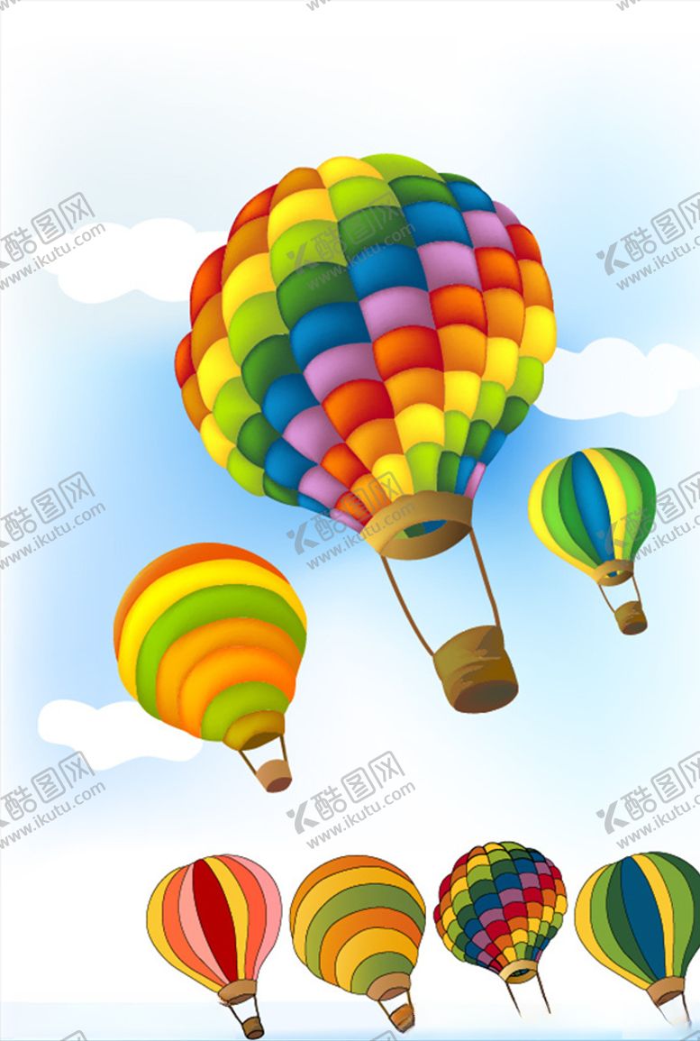 编号：56399610262307007334【酷图网】源文件下载-矢量热气球素材
