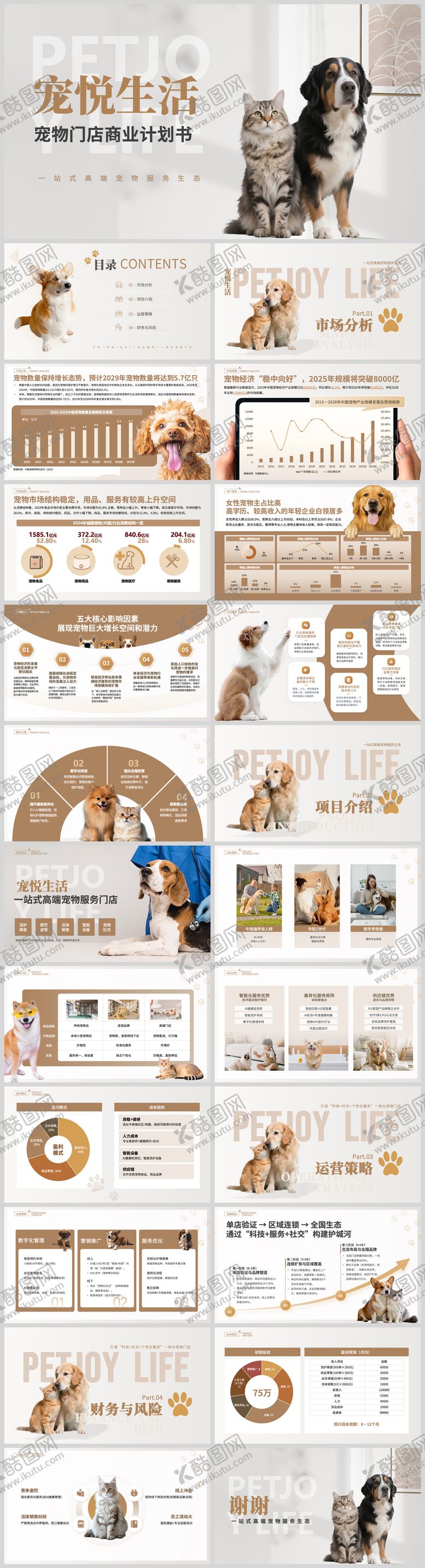 编号：16254511241335471793【酷图网】源文件下载-宠物门店商业计划书