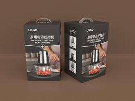 家用电动绞肉机包装盒展开图