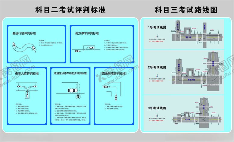 编号：85283004010737453234【酷图网】源文件下载-驾校科二科三考试线路图