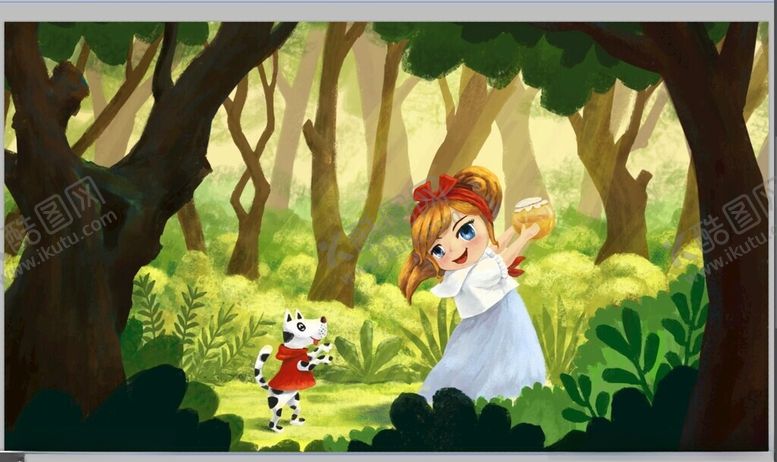 编号：12998704040542558269【酷图网】源文件下载-森林女孩