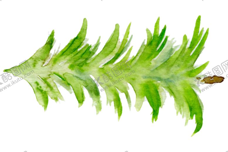 编号：43235809230359102998【酷图网】源文件下载-绿色水彩松树