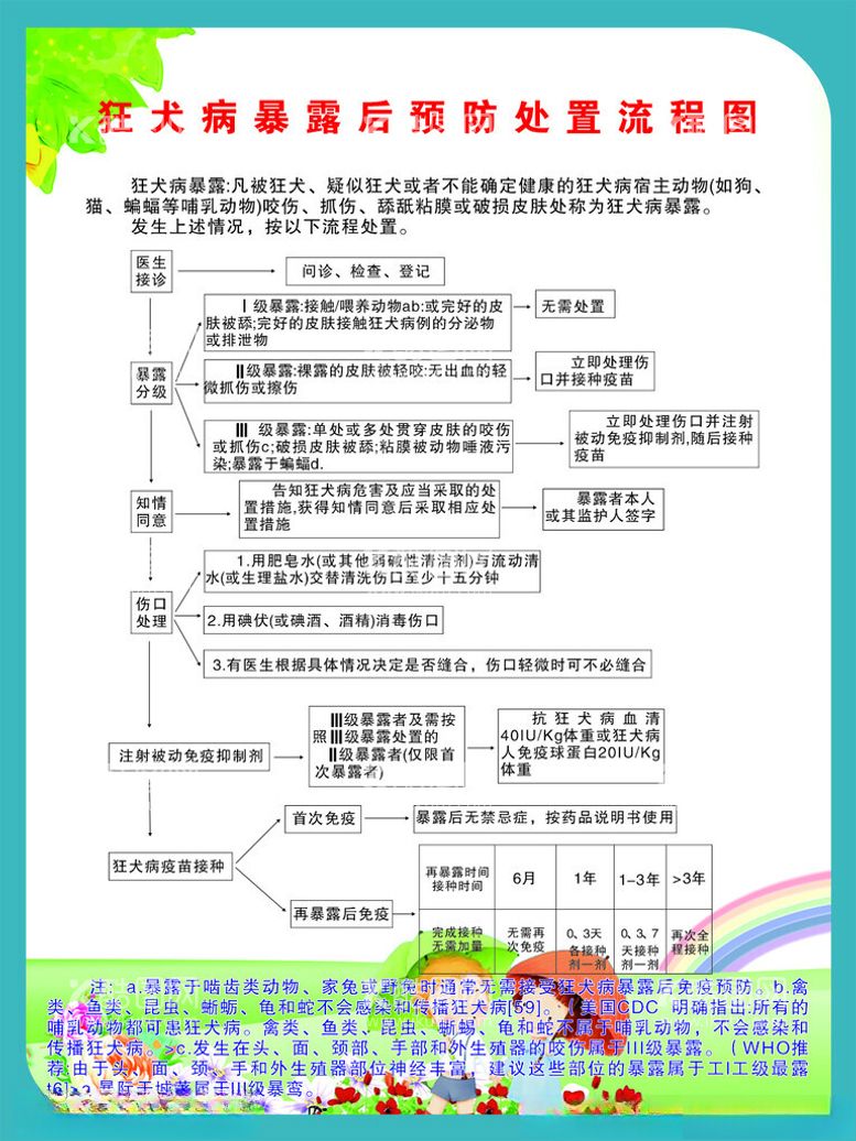 编号：52129912220802398826【酷图网】源文件下载-狂犬病暴露后预防处置流程图