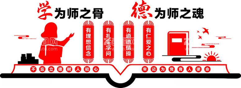 编号：24314912030840448268【酷图网】源文件下载-教师文化墙