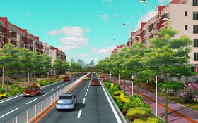 道路绿化景观效果图