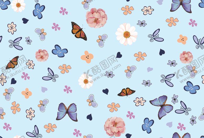 编号：75767609130653395035【酷图网】源文件下载-蝴蝶无缝花